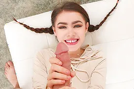 Blowjob mit geflochtenem Haar