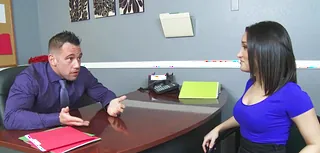 Naughty Office Manager Gabriella Paltrova Gets Her Wish: A Rough Desk Romp with Johnny!